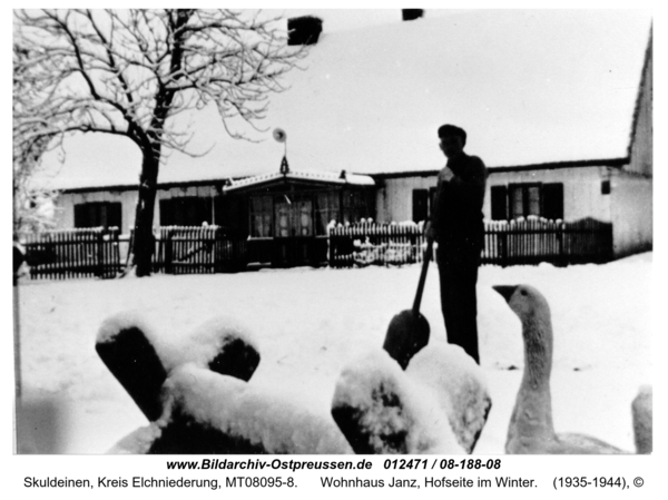 Skuldeinen, Wohnhaus Janz, Hofseite im Winter