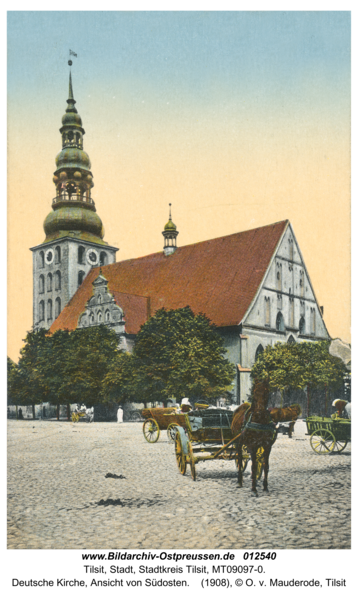 Tilsit, Deutsche Kirche, Ansicht von Südosten