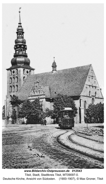 Tilsit, Deutsche Kirche, Ansicht von Südosten