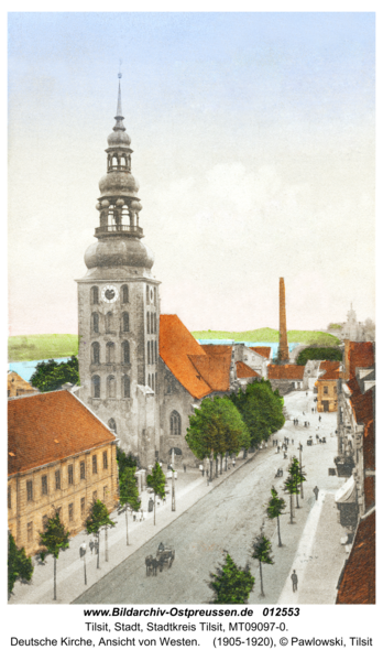 Tilsit, Deutsche Kirche, Ansicht von Westen
