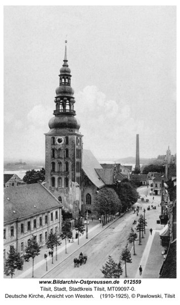 Tilsit, Deutsche Kirche, Ansicht von Westen