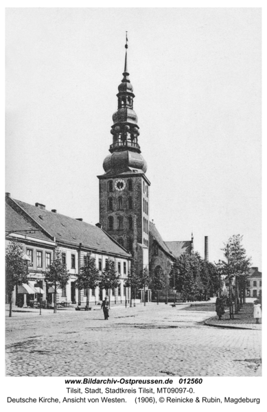 Tilsit, Deutsche Kirche, Ansicht von Westen