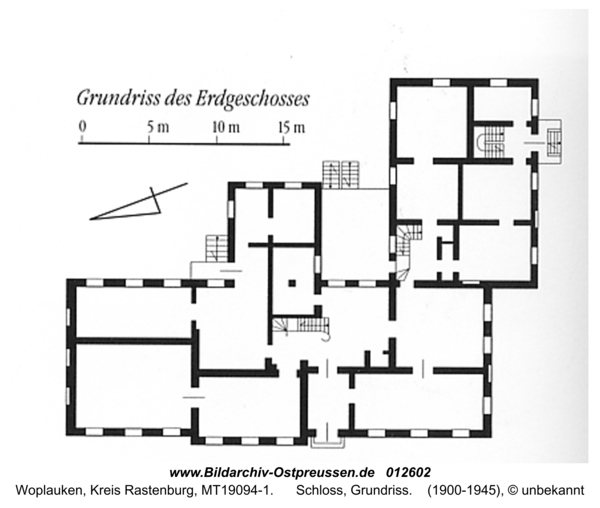 Woplaucken, Schloss, Grundriss