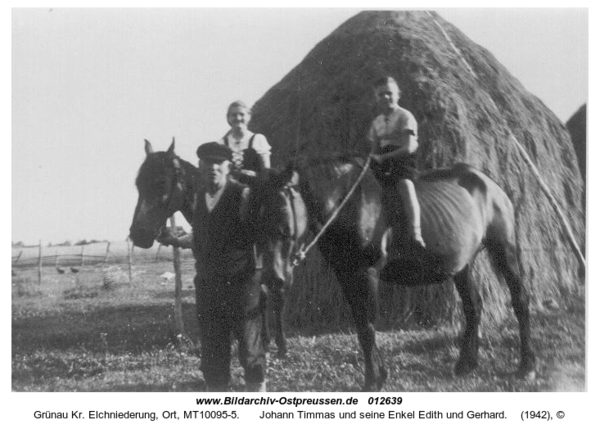 Grünau, Johann Timmas und seine Enkel Edith und Gerhard