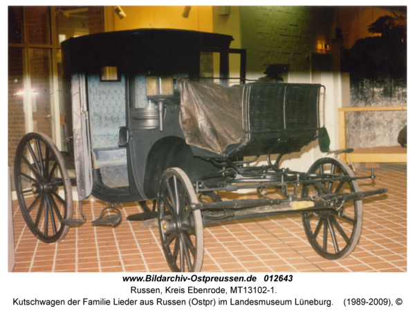 Kutschwagen der Familie Lieder aus Russen (Ostpr) im Landesmuseum Lüneburg