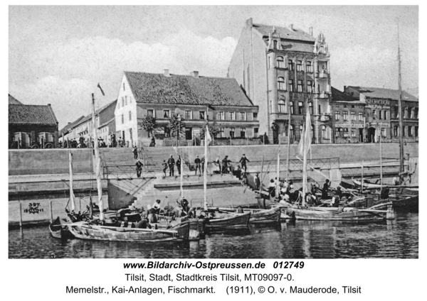 Tilsit, Memelstr., Kai-Anlagen, Fischmarkt