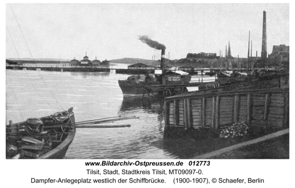 Tilsit, Dampfer-Anlegeplatz westlich der Schiffbrücke