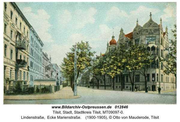 Tilsit, Lindenstraße,  Ecke Marienstraße