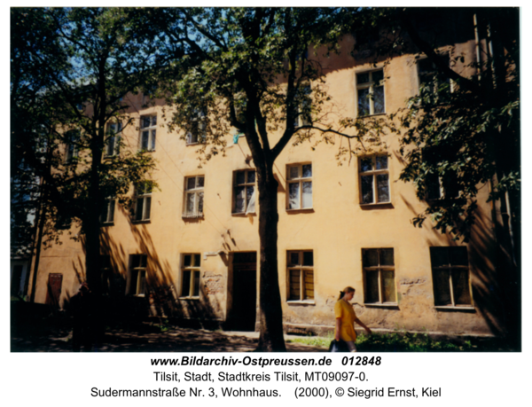 Tilsit, Sudermannstraße Nr. 3, Wohnhaus