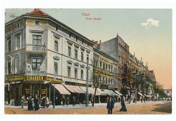 Tilsit, Hohe Str. von der Kasernenstr. zur Langgasse, nördlicher Teil