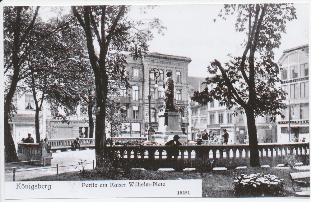 Königsberg (Pr.), Kaiser-Wilhelm-Platz mit Bismarckdenkmal