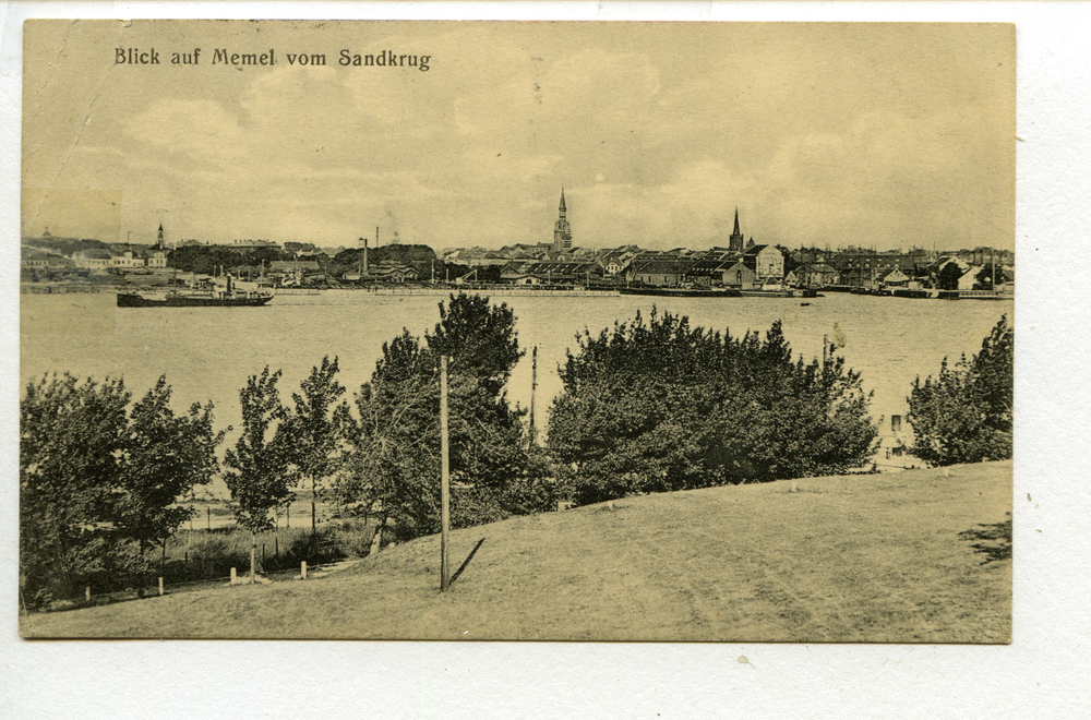 Sandkrug Stadtkr. Memel, Blick auf Memel vom Sandkrug