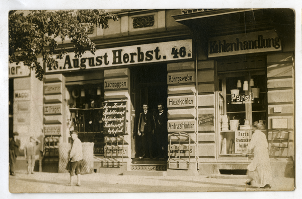 Tilsit, Kolonialwarenhandlung August Herbst, Kohlen und Baustoffe