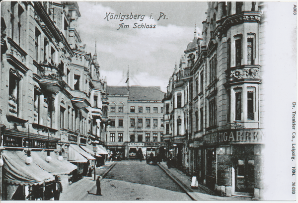 Königsberg (Pr.), Am Schloss mit Blick auf das Haus Junkerstraße Nr. 5