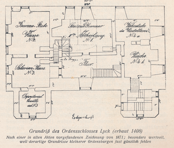 Zu Likke, Ordensschloss, Grundriss