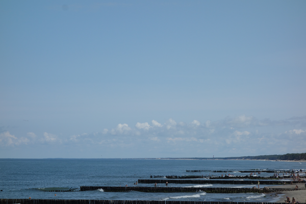 Cranz (Зеленоградск, Blick von der Strandpromenade Richtung Rossitten