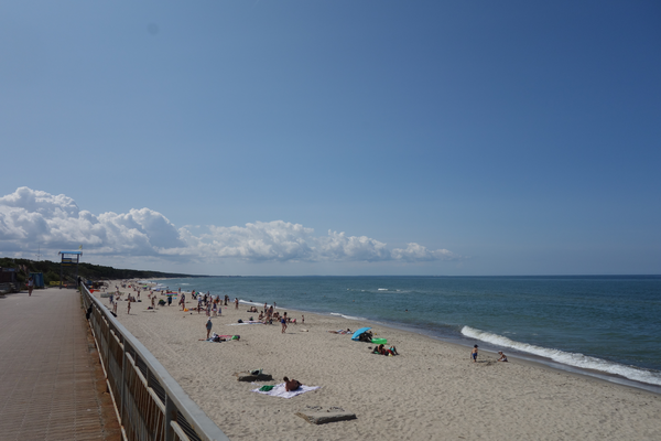 Sarkau (Лесное), Strand an der Ostsee, Badebetrieb