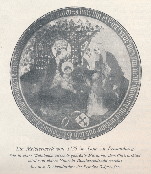 Frauenburg, Dom , Gemälde, "Die in einer Weinlaube sitzende gekrönte Maria...."