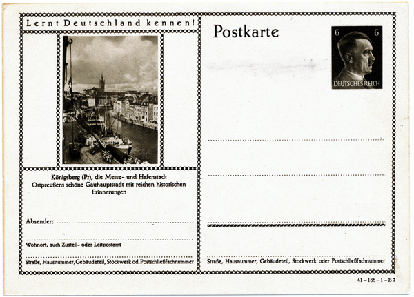 Königsberg (Pr.),  Postkarte mit Motiv Hundegatt