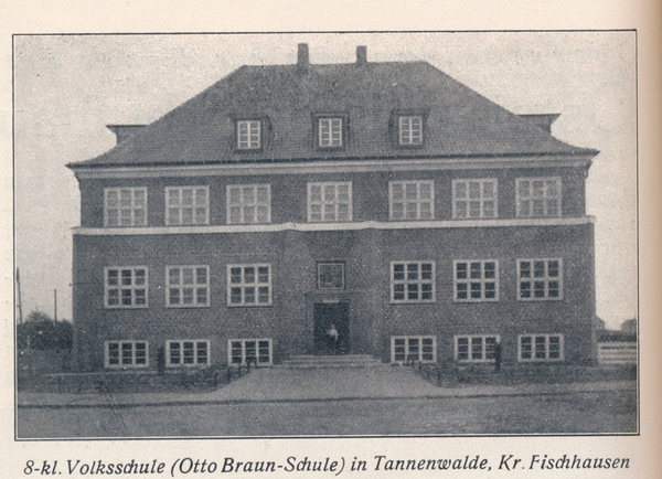 Tannenwalde Stadtkr. Königsberg, Volksschule (Otto Braun Schule)