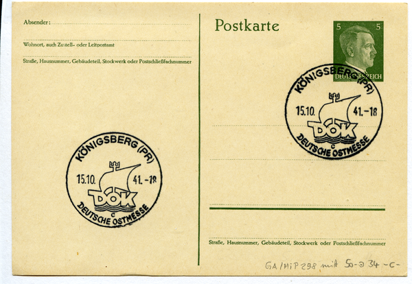 Königsberg (Pr.), Sonderstempel zur Ostmesse