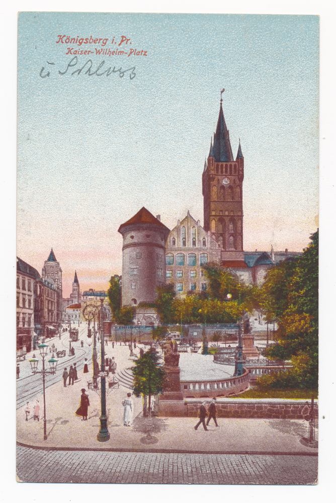 Königsberg (Pr.),  Kaiser-Wilhelm-Platz und Schloss