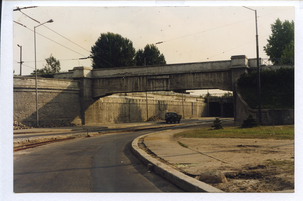 Königsberg (Pr.), Ponarther Eisenbahnunterführung mit Blickrichtung Ponarth (Baltijsk)