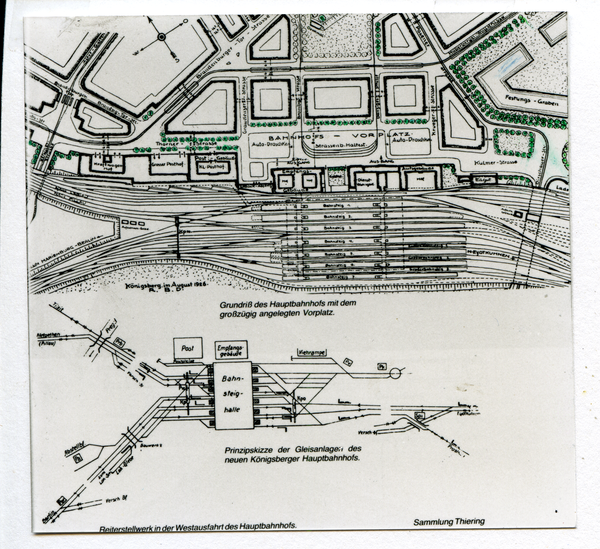 Königsberg (Pr.), Grundriss für den neuen Hauptbahnhof