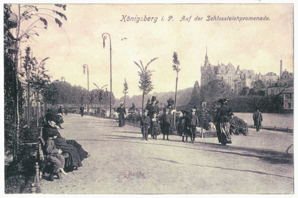 Königsberg (Pr.), Schlossteichpromenade nach Fertigstellung, Südufer