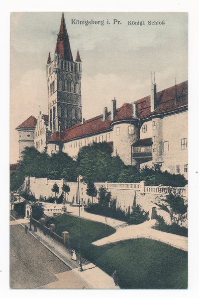 Königsberg (Pr.), Schlossterasse mit Schloss, Südseite