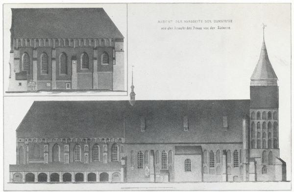 Königsberg (Pr.), Dom Nordseite und Teil der Südseite