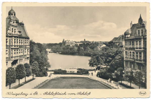 Königsberg (Pr.), Münzplatz mit Blick über den Schlossteich