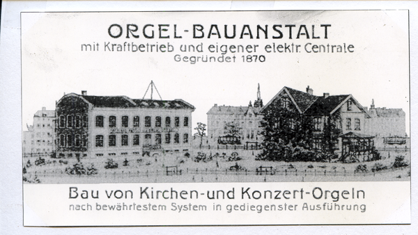Königsberg, Kalthof, Firmen-Kopfbogen (?) der Orgel-Bauanstalt Bruno Goebel in der Labiauer Straße