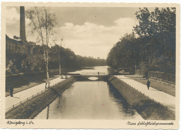 Königsberg (Pr.),  Neue Schlossteichpromenade an den Kaskaden