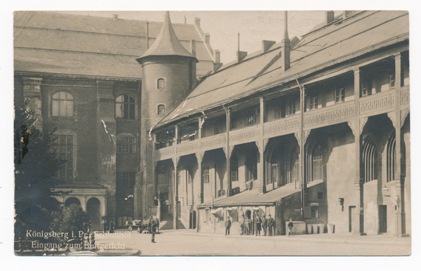Königsberg (Pr.), Schlosshof, Eingang zum Weinrestaurant "Blutgericht"