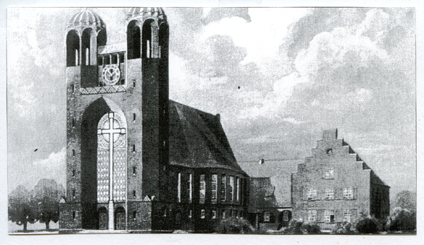 Königsberg (Pr.), Kreuzkirche mit Gemeindesaal und Pfarrhaus