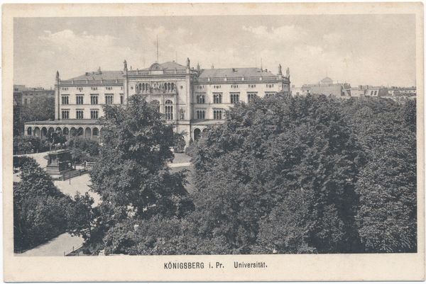 Königsberg (Pr.), Paradeplatz,  Neue Universität, Vorderansicht