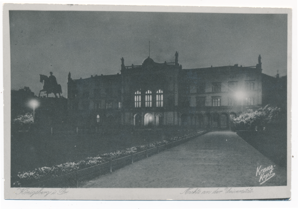 Königsberg (Pr.), Die Neue Universität bei Nacht