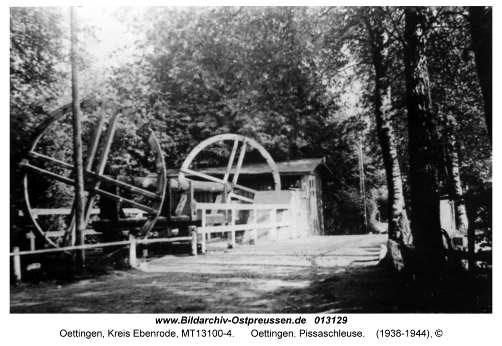 Groß Trakehnen, Oettingen, Pissaschleuse