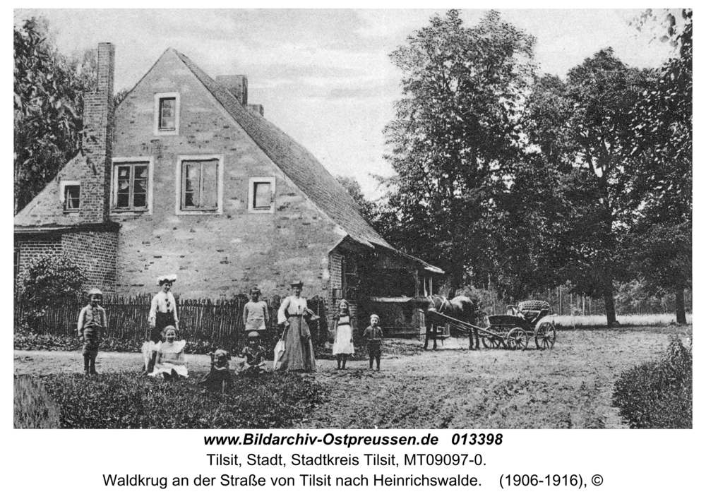 Waldkrug Stadtkr. Tilsit, Waldkrug an der Straße von Tilsit nach Heinrichswalde