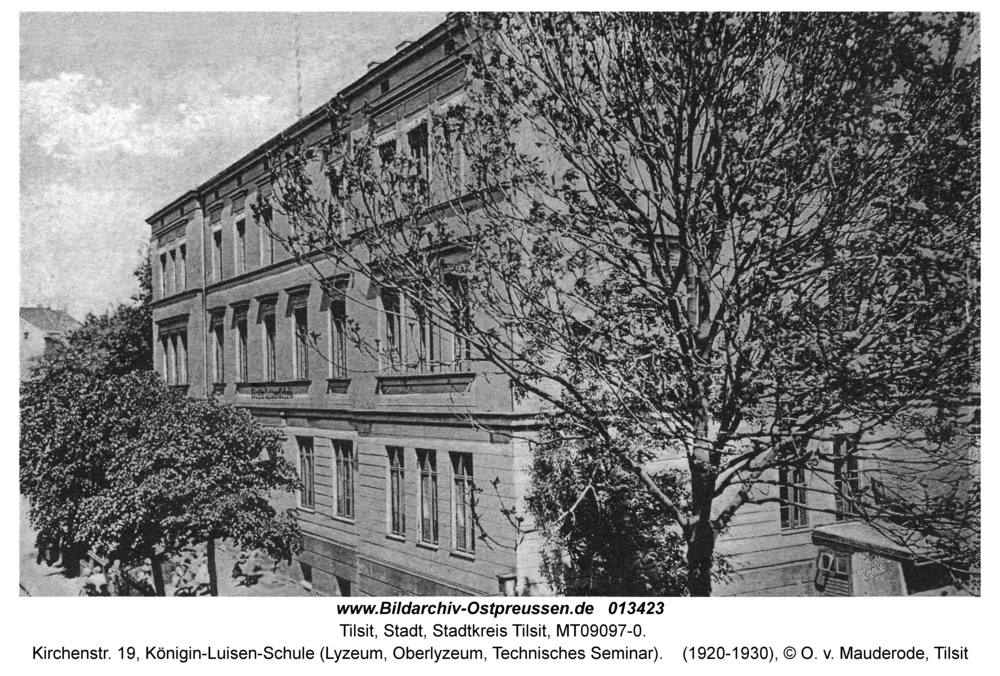 Tilsit, Kirchenstr. 19, Königin-Luisen-Schule (Lyzeum, Oberlyzeum, Technisches Seminar)