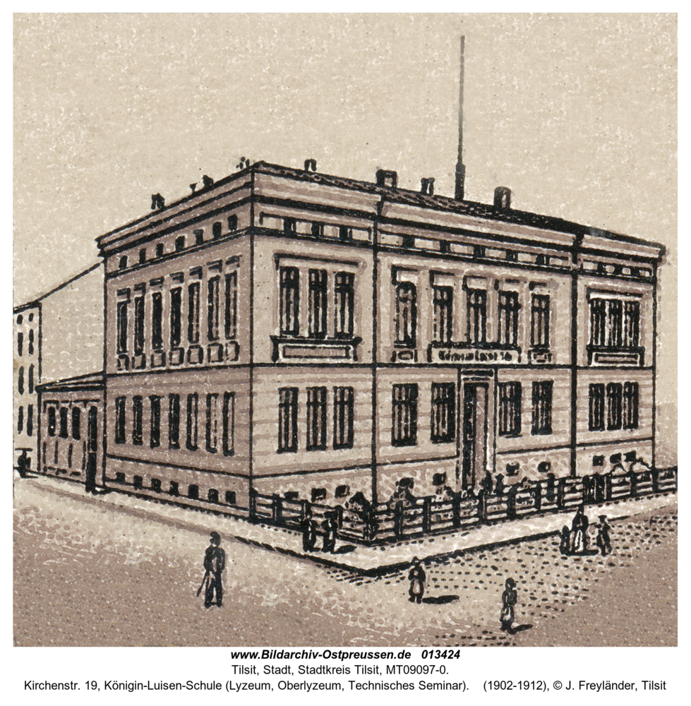 Tilsit, Kirchenstr. 19, Königin-Luisen-Schule (Lyzeum, Oberlyzeum, Technisches Seminar)