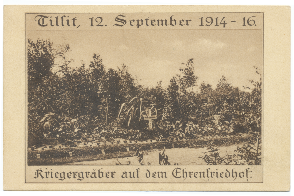 Tilsit, Waldfriedhof, Soldatengräber auf dem Ehrenfriedhof