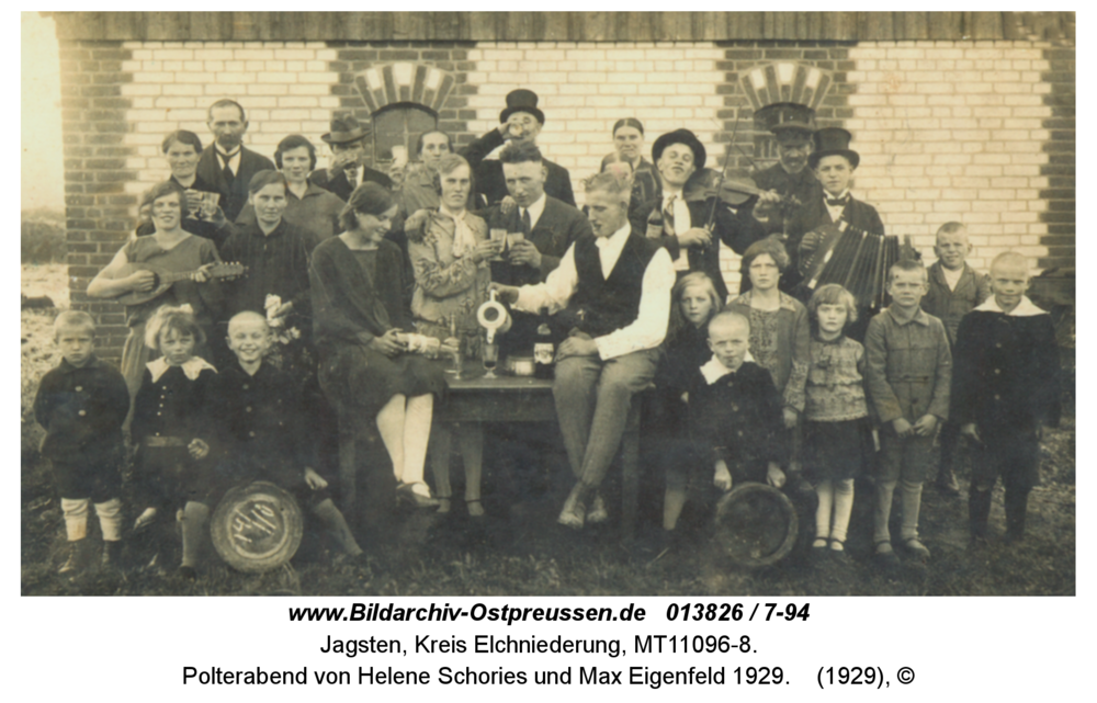 Jagsten, Polterabend von Helene Schories und Max Eigenfeld 1929