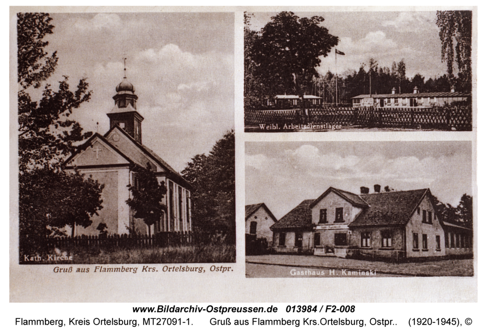 Flammberg, Gruß aus Flammberg Krs.Ortelsburg, Ostpr.