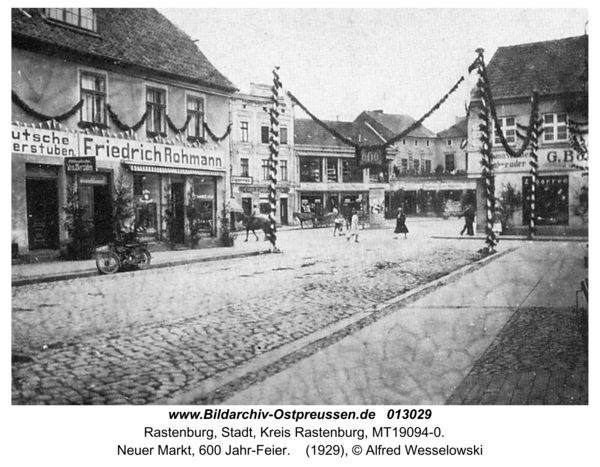 Rastenburg, Neuer Markt, 600 Jahr-Feier