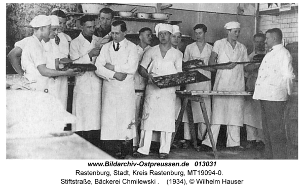 Rastenburg, Stiftstraße, Bäckerei Chmilewski