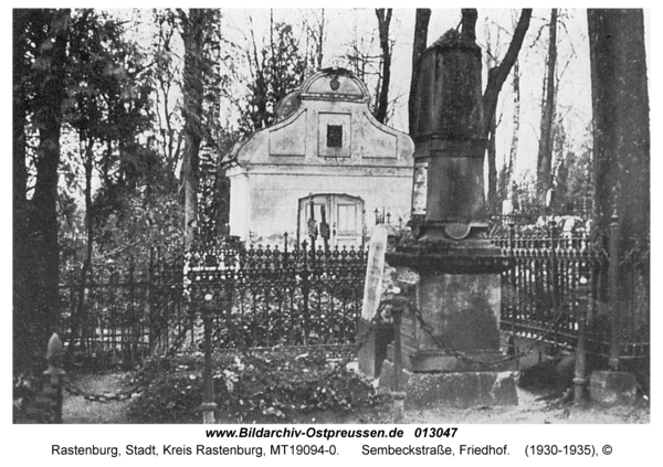 Rastenburg, Sembeckstraße, Friedhof