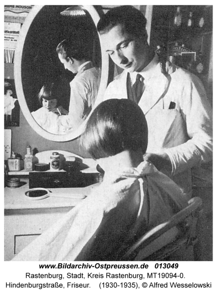 Rastenburg, Hindenburgstraße, Friseur