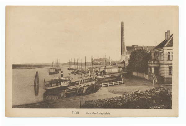 Tilsit, Dampfer-Anlegeplatz östlich der Luisen-Brücke